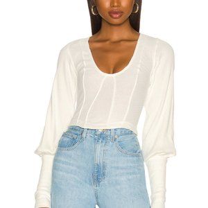 Free People-Petra Top, white long sleeve top